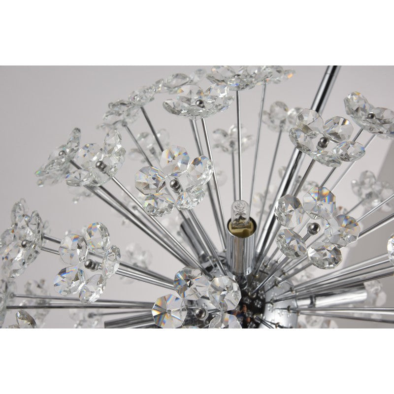 Clear Crystal Sputnik Flower Pendant