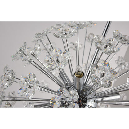 Clear Crystal Sputnik Flower Pendant