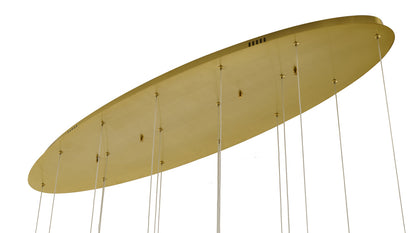 Brass Metal Frame Chandelier with Clear, Smoke, and Amber Glass Pendants