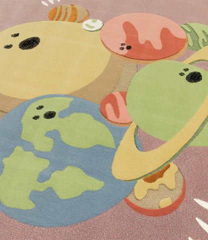 IV Planets Round Rug