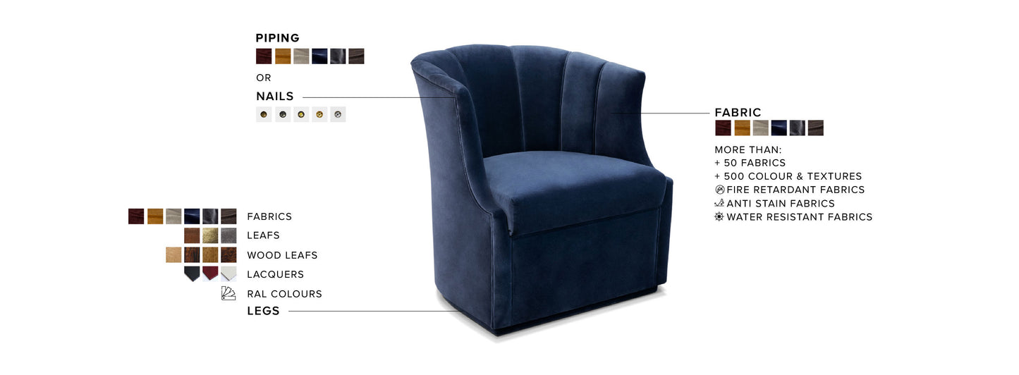 Begonia Swivel Armchair
