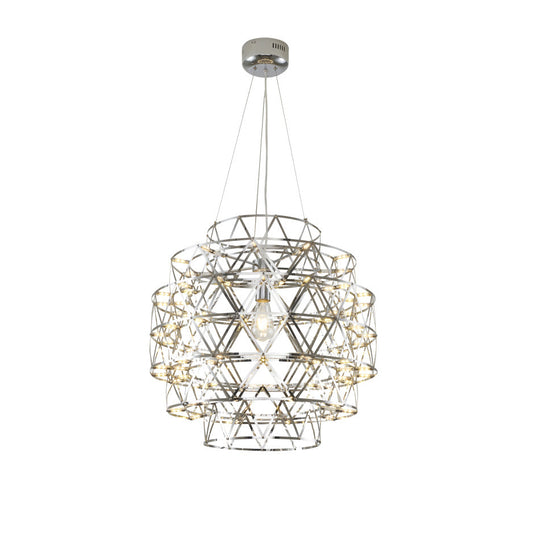 5 Tier 85-Light Dimmable Chrome Stainless Steel LED Chandelier