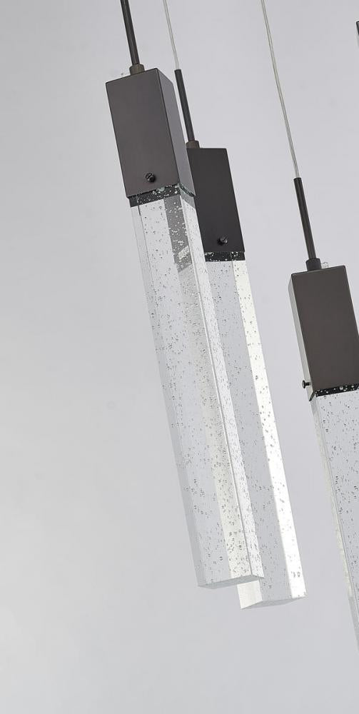 Flushed Black Gun Metal Frame Chandelier