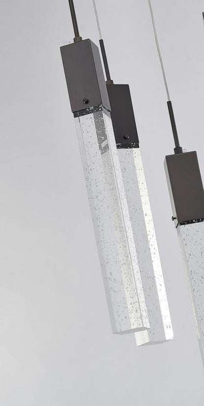 Flushed Black Gun Metal Frame Chandelier