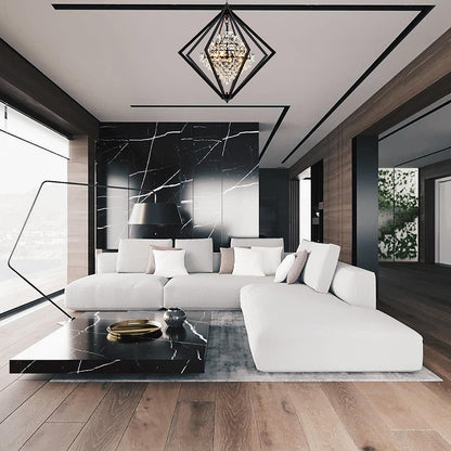Clear Crystal Bush Chandelier With A Diamond