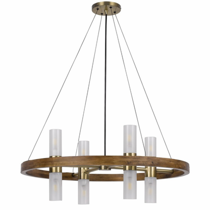 Wood & Brass Chandelier