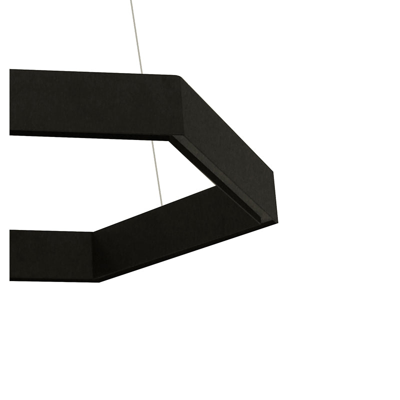 Black Octagon LED Chandelier
