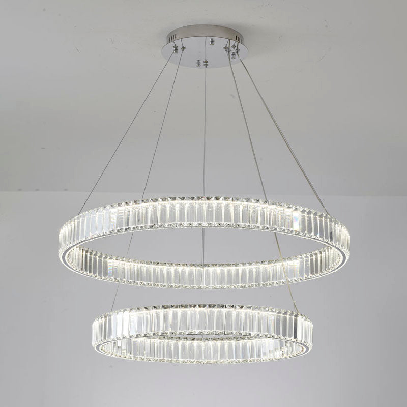 Two Tier Halo Ring Chandelier