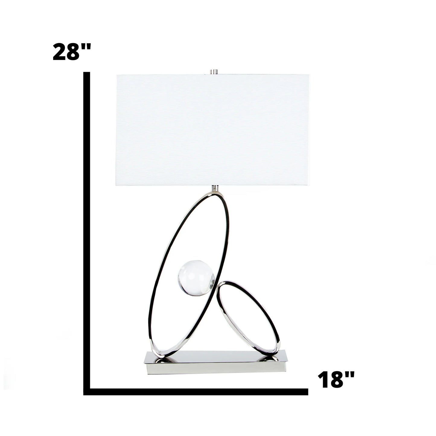 Ovals In Crystal Table Lamp