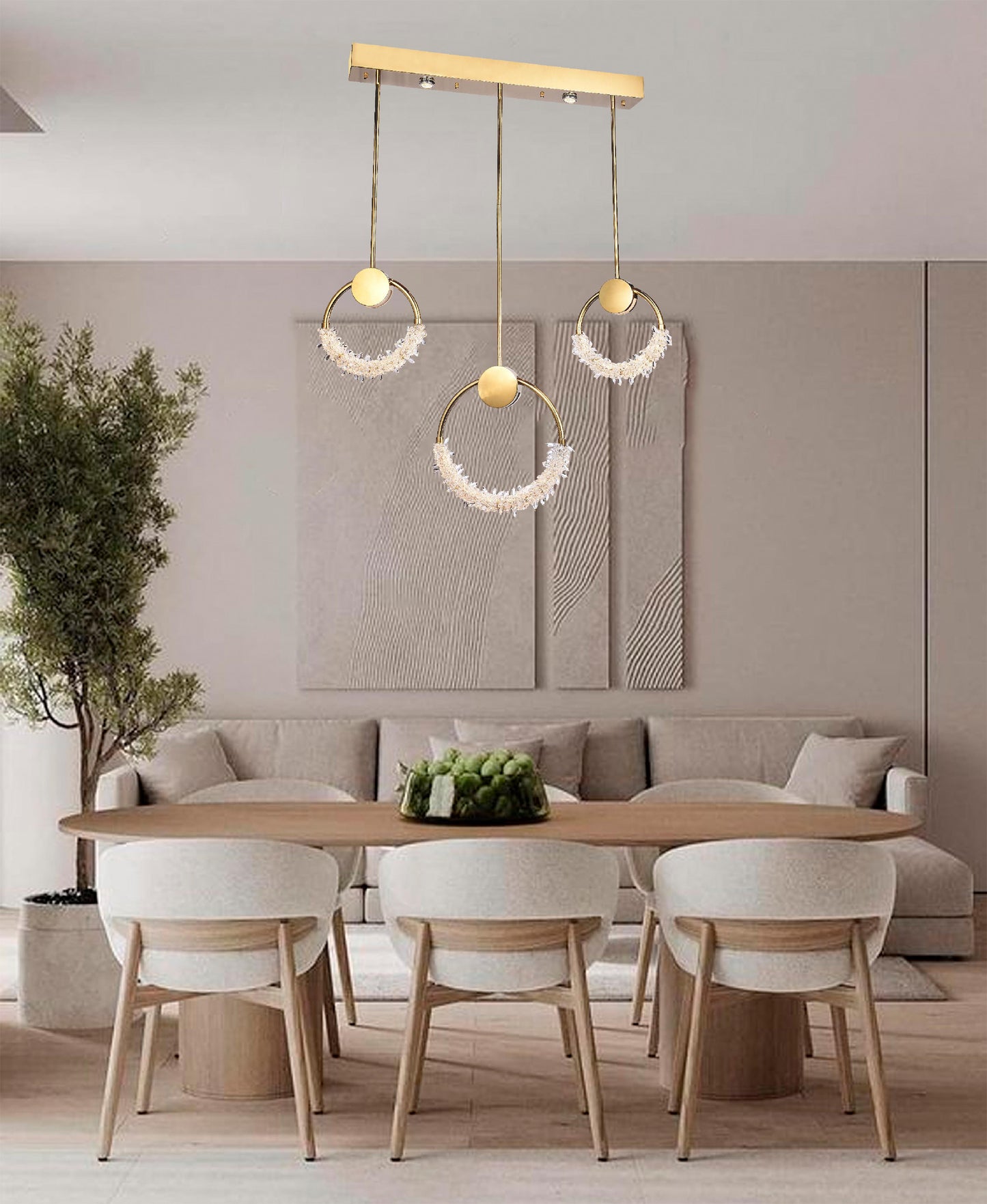 LED Crystal Ring Chandelier