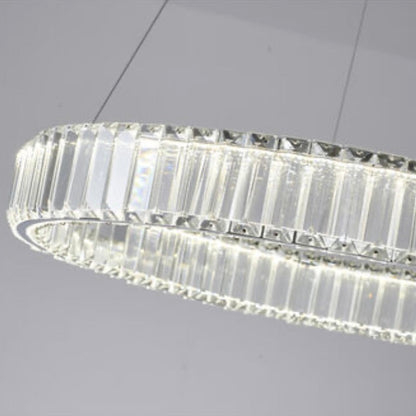 Clear Crystal Halo Chandelier With Chrome/Gold Hardware