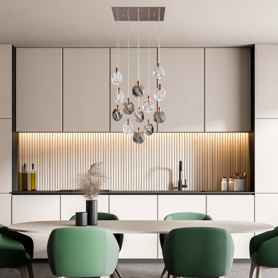Lustre Square Bronze Chandelier
