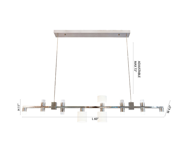 Metal & Glass LED Chandelier