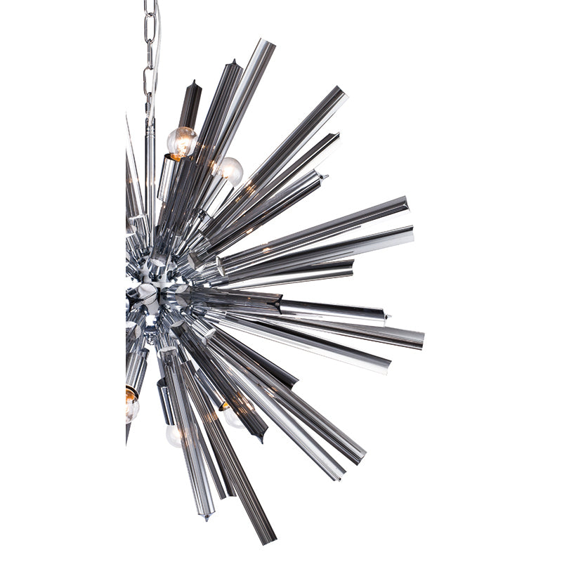 Smoke Glass Spike Chandelier