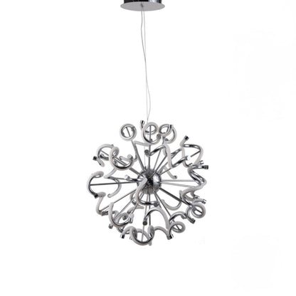 Chrome Spiral LED Chandelier