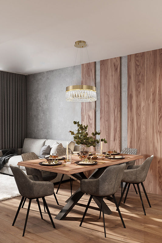 Gold LED Crystal Chandelier