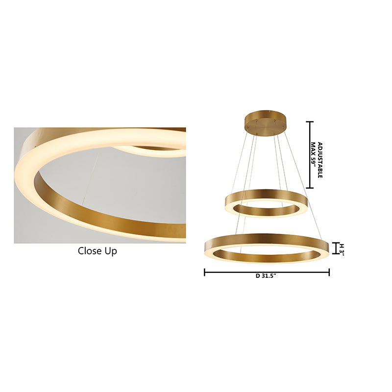 Double Halo LED Chandelier