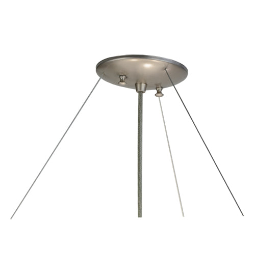White Iridized Fracture Art Glass Pendant by Meyda Lighting