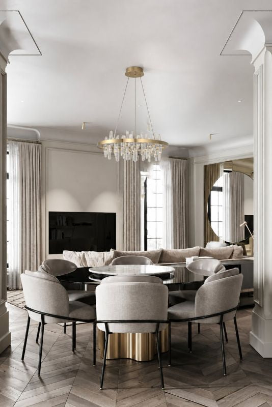 Gold Crystal LED Chandelier