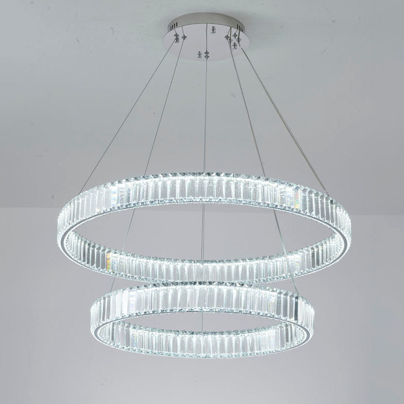Two Tier Halo Ring Chandelier