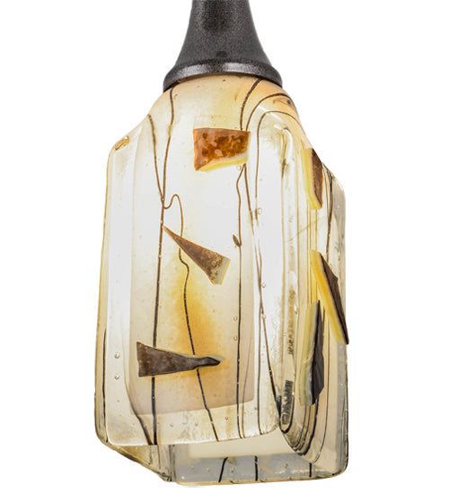 4.5"Sq Metro Fusion Licorice Draped Glass Mini Pendant by Meyda Lighting