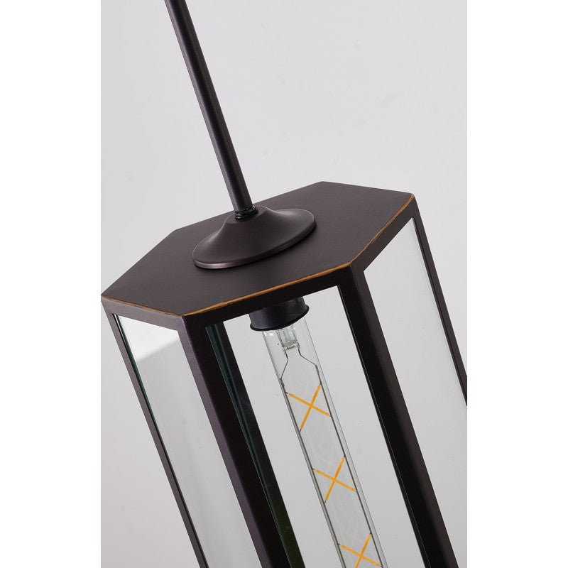 Oil Bronzed Black/Brass Single Pendant Light