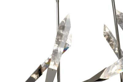 Snowflake Crystal LED Chandelier - Close view