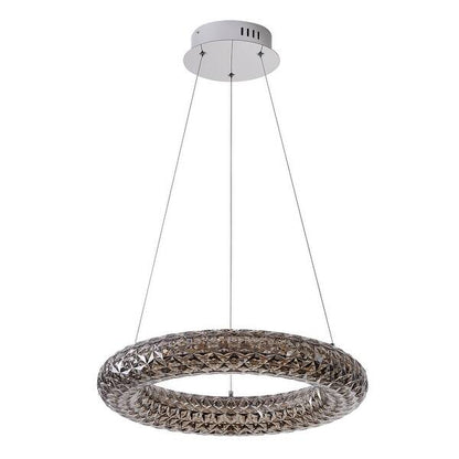 Smoke Acrylic Halo Ring Chandelier
