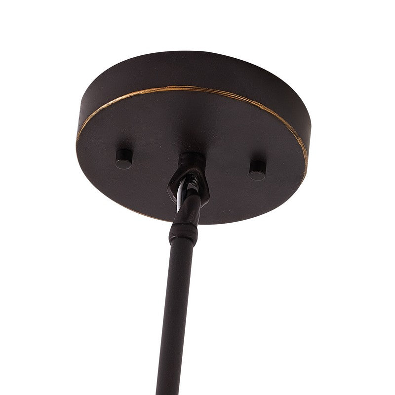 Oil Bronzed Black/Brass Single Pendant Light