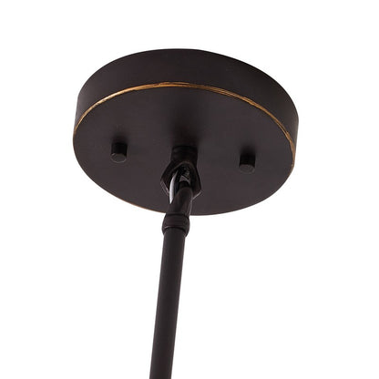 Oil Bronzed Black/Brass Single Pendant Light