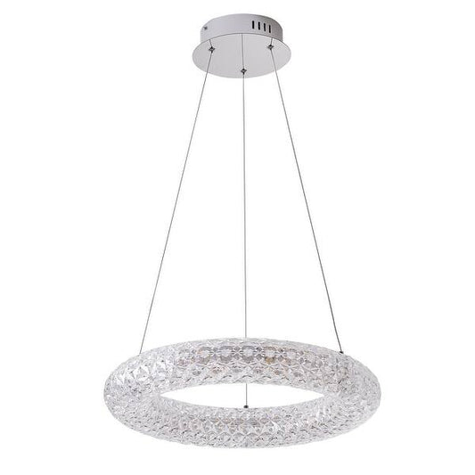 Clear Acrylic Halo Ring Chandelier