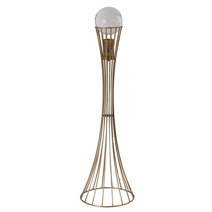 Antique Brass Floor Lamp with Crystal Ball