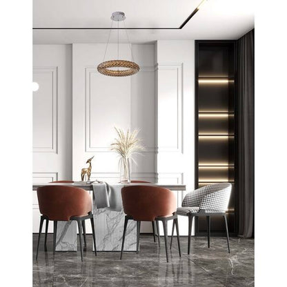 Smoke Acrylic Halo Ring Chandelier