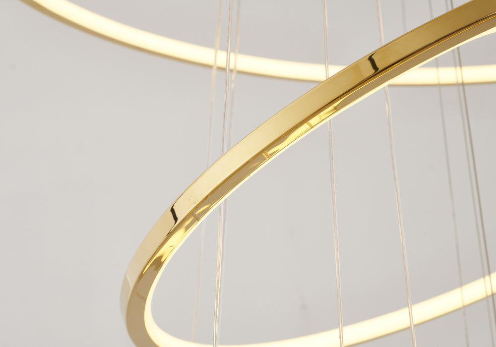 Six Ring Halo Chandelier