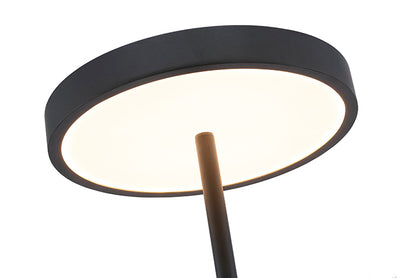 Black Floor Lamp With A White Acrylic Shade