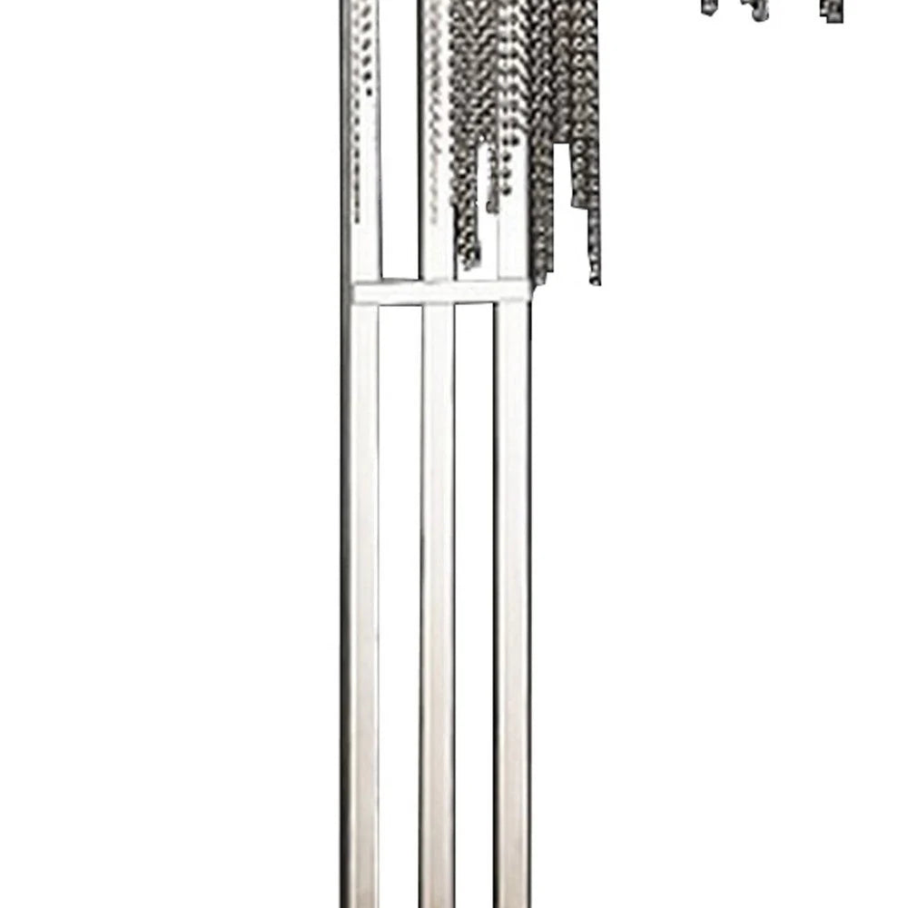 3 Crystal Cascade Style Shade Floor Lamp
