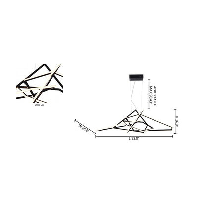 Black LED Chandelier With White Acrylic Diffusers