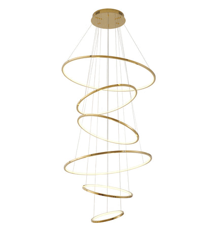Six Ring Halo Chandelier