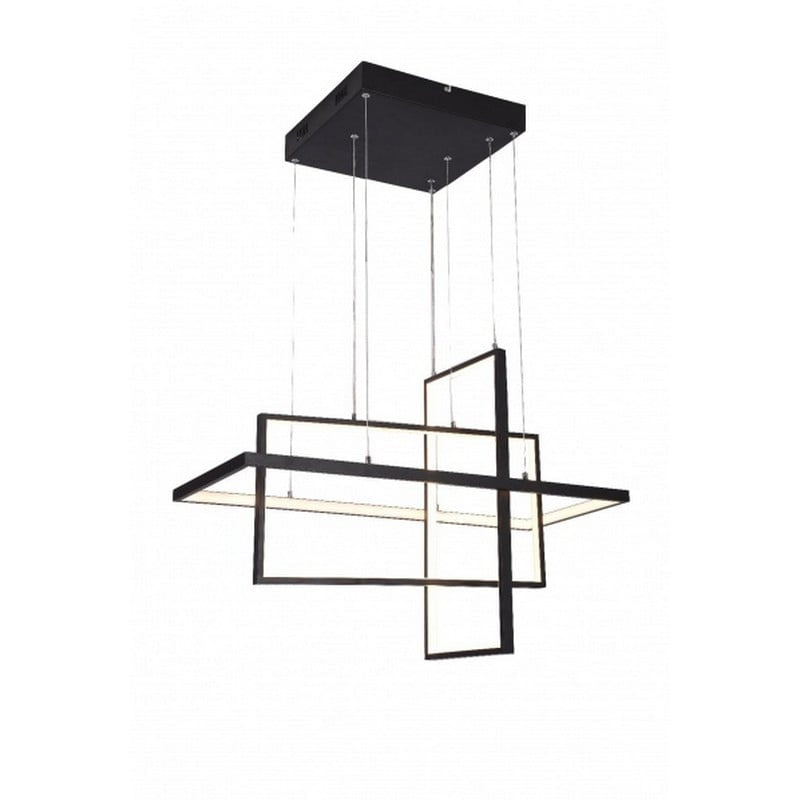 Matte Black Metal Frame LED Floating Box Light