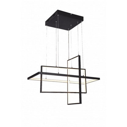 Matte Black Metal Frame LED Floating Box Light