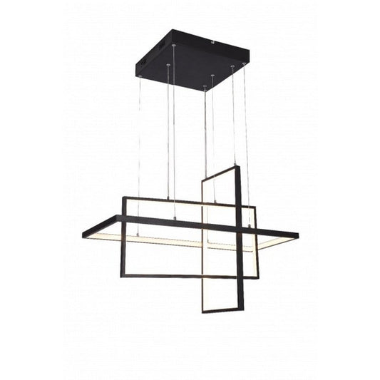 Matte Black Metal Frame LED Floating Box Light