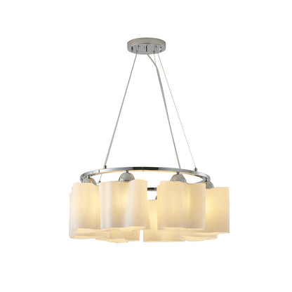 White Opal Glass Chandelier