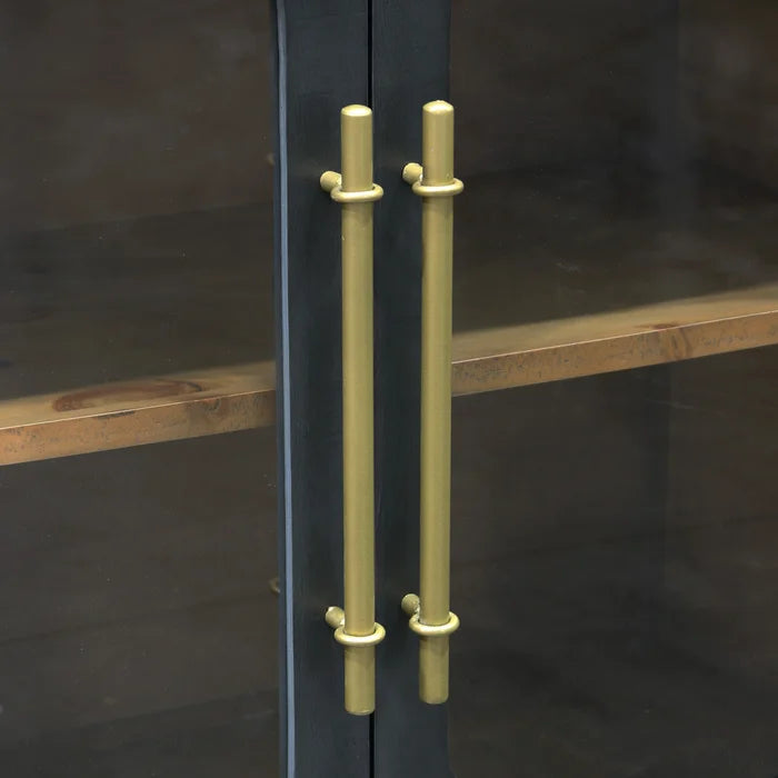 Americana Blue Arch 4 Door Accent Cabinet