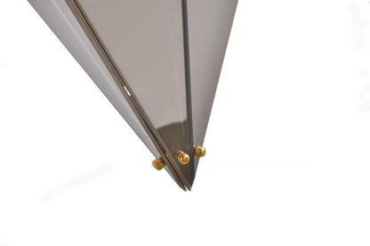 Gold Framed Prism Chandelier with a Smoke Glass Shade