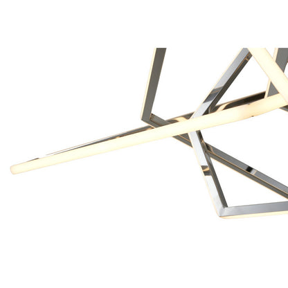 Black LED Chandelier With White Acrylic Diffusers