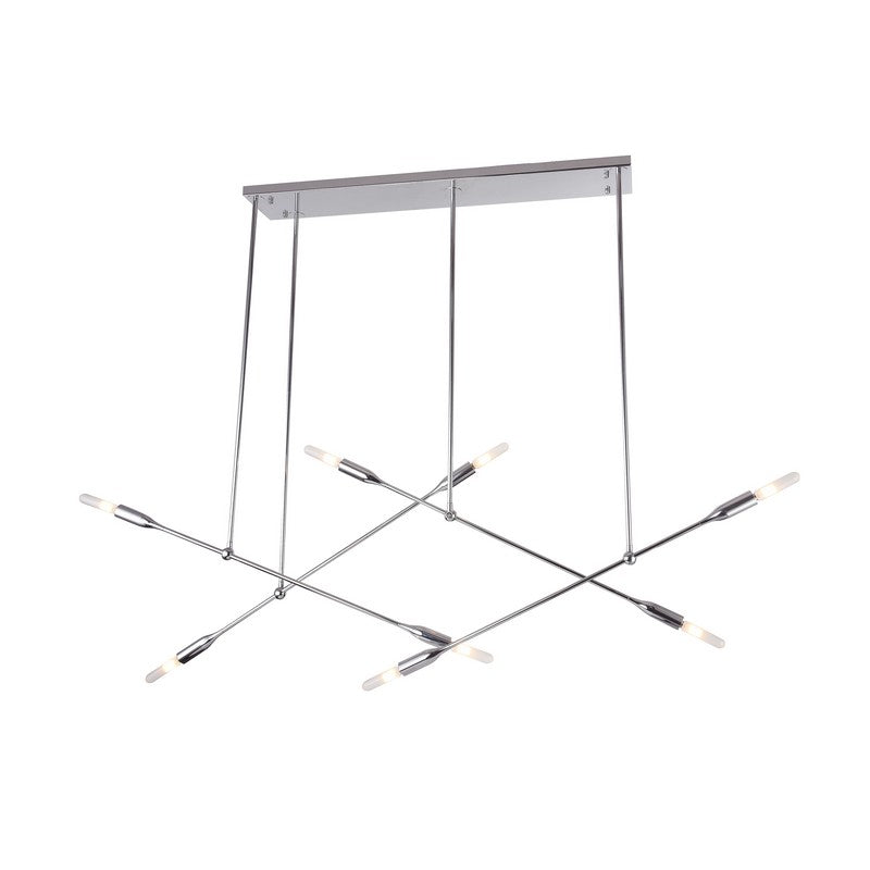 Chrome/Brass Iron Frame Stick Ceiling Fixture