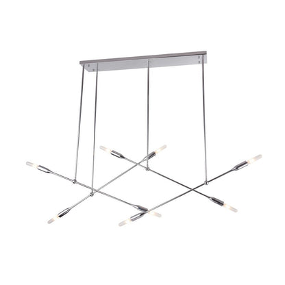 Chrome/Brass Iron Frame Stick Ceiling Fixture