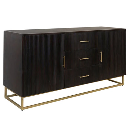 Ebony Stain and Gold Sideboard in Solid Mango Mood