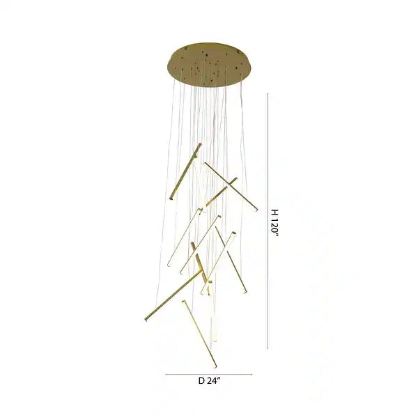 Brass LED Chandelier