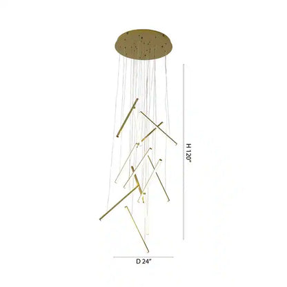 Brass LED Chandelier